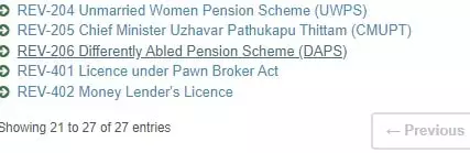 REV-206 Differently Abled Pension Scheme (DAPS)