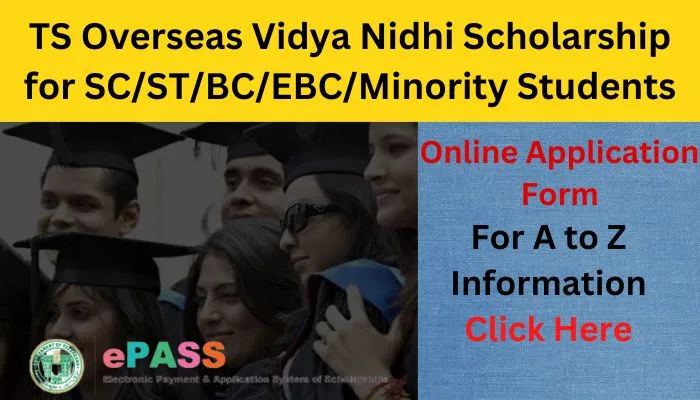 Telangana Ambedkar Overseas Vidya Nidhi Scholarship for SC/ST