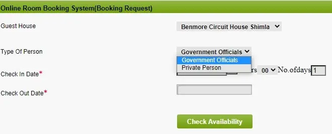 How to Check Availability on Rest House Room Booking Portal Haryana 